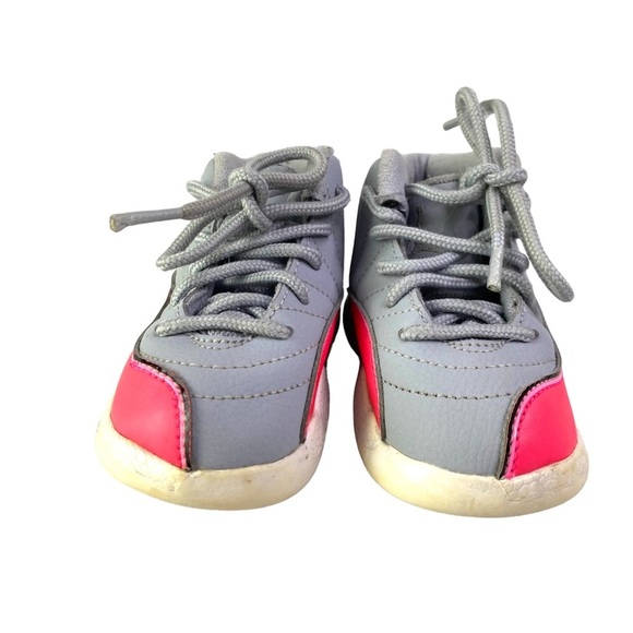 Nike Air Jordan 12 XII Retro Sneaker Pink Grey Toddler Baby Kid 6C 819666 060 - Picture 2 of 9